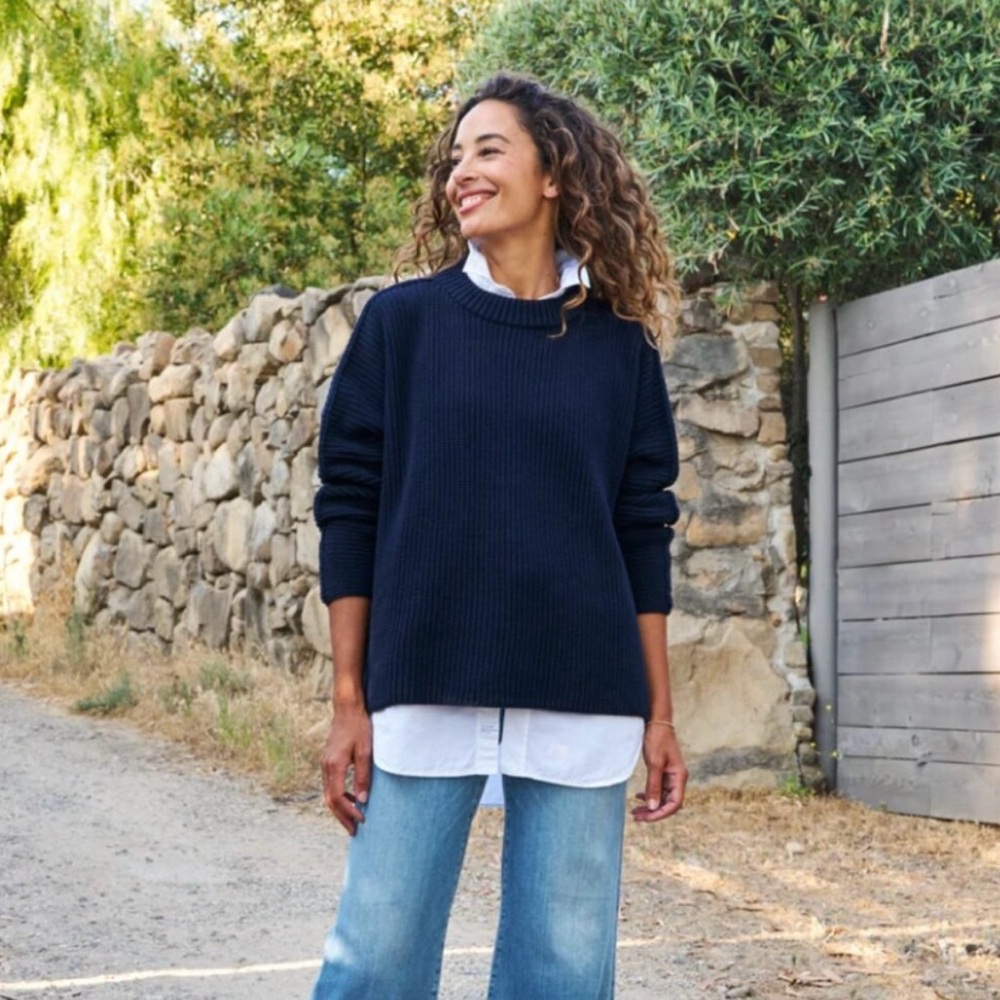 BNWT Frank & Eileen Montecito Sweater in Marine